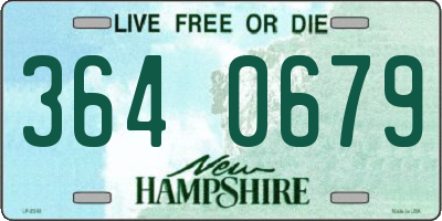 NH license plate 3640679