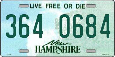 NH license plate 3640684