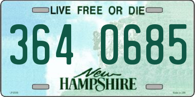 NH license plate 3640685