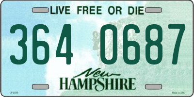 NH license plate 3640687