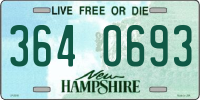 NH license plate 3640693