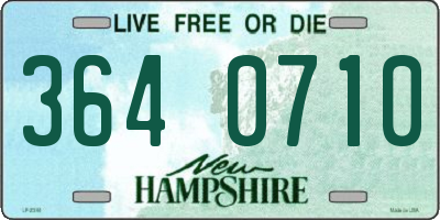 NH license plate 3640710