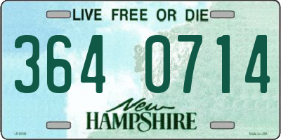 NH license plate 3640714