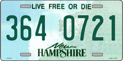 NH license plate 3640721