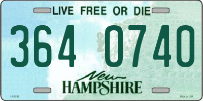 NH license plate 3640740