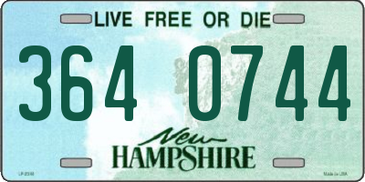 NH license plate 3640744