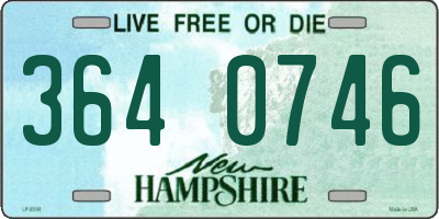 NH license plate 3640746