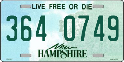 NH license plate 3640749