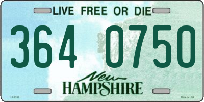 NH license plate 3640750