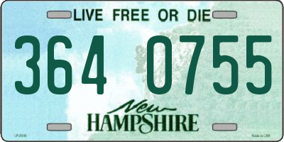 NH license plate 3640755