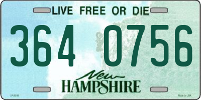 NH license plate 3640756