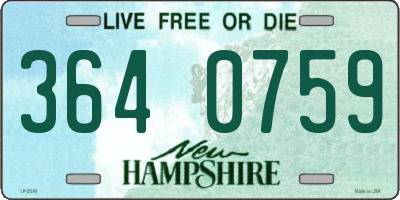NH license plate 3640759