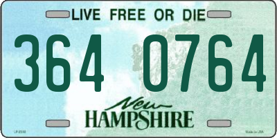 NH license plate 3640764