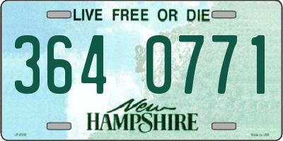 NH license plate 3640771