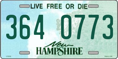 NH license plate 3640773