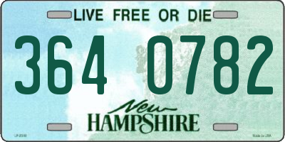 NH license plate 3640782