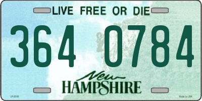 NH license plate 3640784