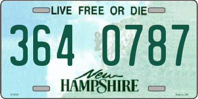 NH license plate 3640787