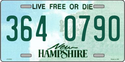 NH license plate 3640790