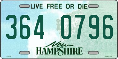 NH license plate 3640796