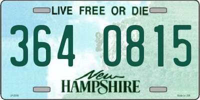 NH license plate 3640815