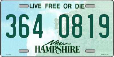 NH license plate 3640819