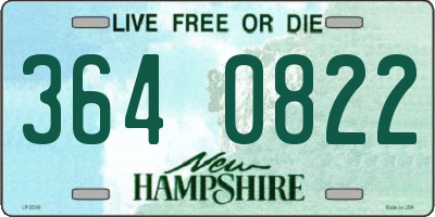NH license plate 3640822