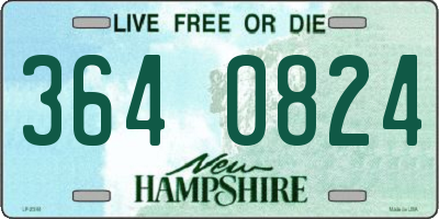 NH license plate 3640824