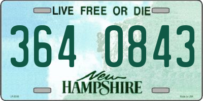 NH license plate 3640843