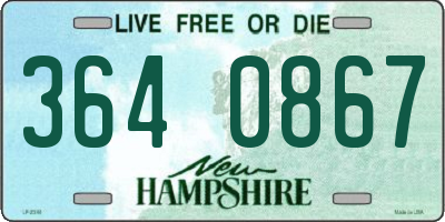 NH license plate 3640867