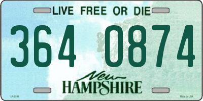 NH license plate 3640874