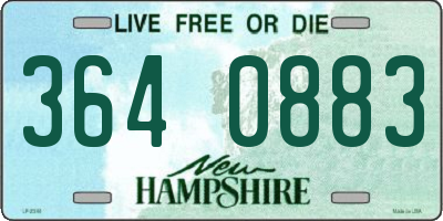 NH license plate 3640883