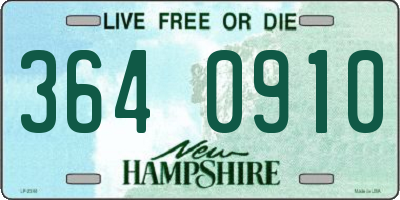 NH license plate 3640910