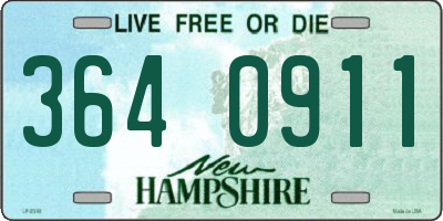 NH license plate 3640911