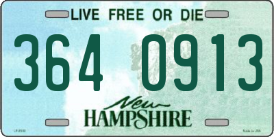 NH license plate 3640913