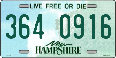 NH license plate 3640916