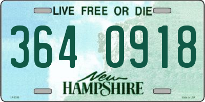 NH license plate 3640918