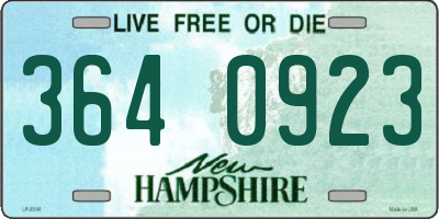 NH license plate 3640923
