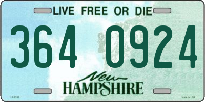 NH license plate 3640924