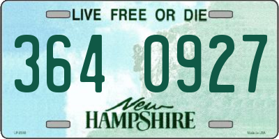 NH license plate 3640927