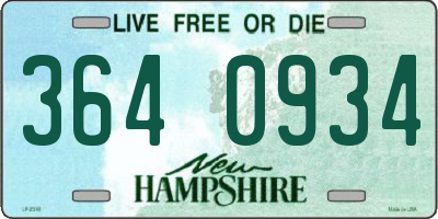 NH license plate 3640934
