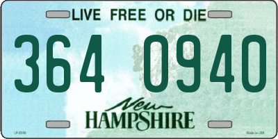 NH license plate 3640940