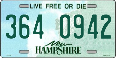 NH license plate 3640942