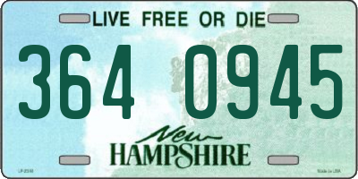 NH license plate 3640945