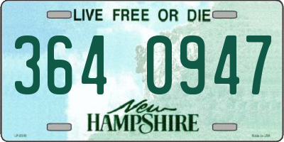 NH license plate 3640947