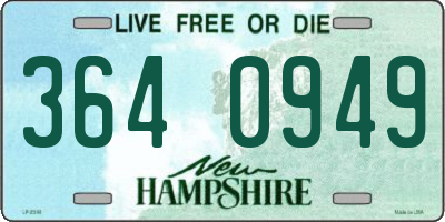 NH license plate 3640949
