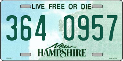 NH license plate 3640957