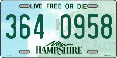 NH license plate 3640958