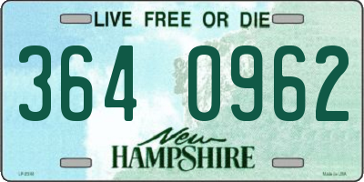 NH license plate 3640962