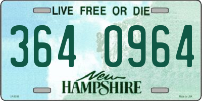 NH license plate 3640964